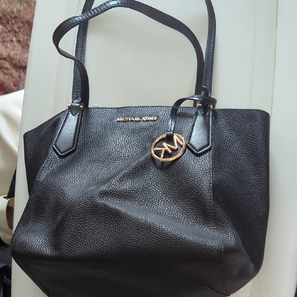 Michael Kors Black Leather Tote Bag